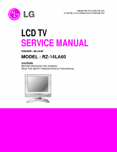 LG RZ-14LA60 LG LCD TV Service Manual